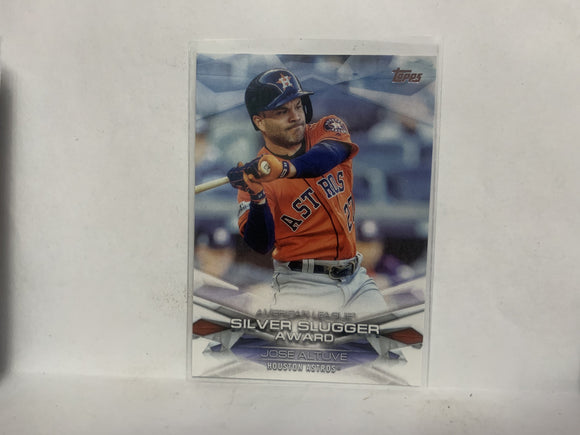 MLBA-37 Jose Altuve AL Silver Slugger Award Houston Astros 2018 Topps Series 1 Baseball Card NQ