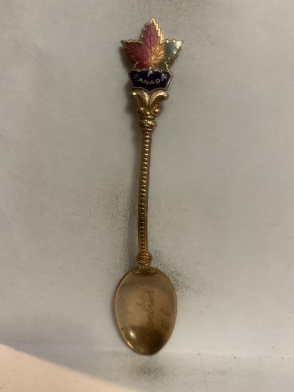 Cranbrook BC Canada Maple Leaf Souvenir Spoon