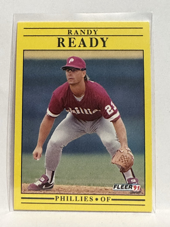 #410 Randy Ready Philadelphia Phillies 1991 Fleer Baseball Card
