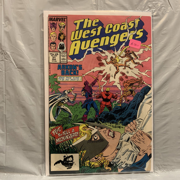 #31 The West Coast Avengers Arkon's Back Marvel Comics BO 9149
