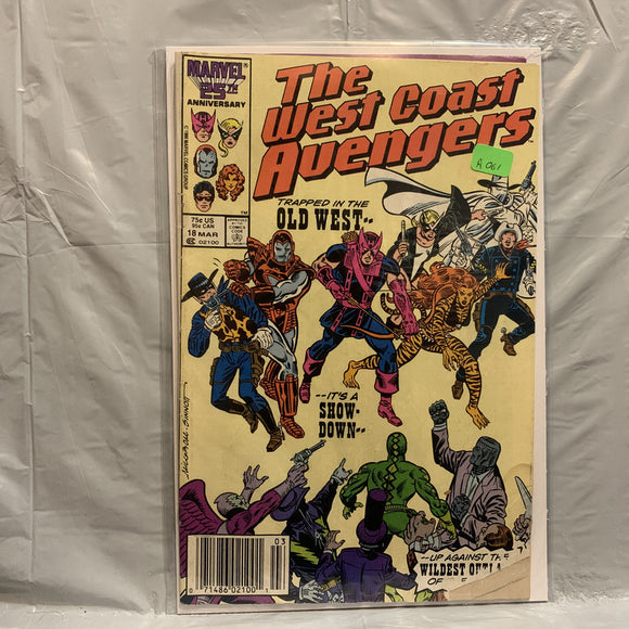 #18 The West Coast Avengers Trapped in the Old West Marvel Comics BO 9152