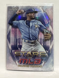 #SMLBC-18 Wander Franco Chrome Stars of MLB Tampa Bay Rays 2023 Topps Series One Baseball Card