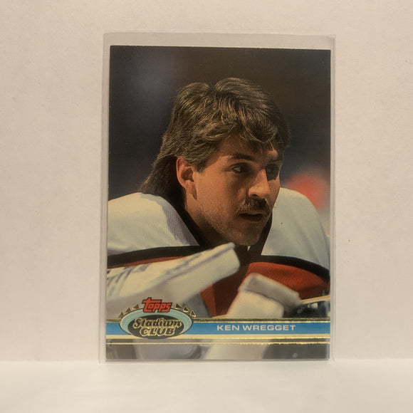 #8 Ken Wregget Philadelphia Flyers 1991-92 Topps Stadium Club Hockey Card JT