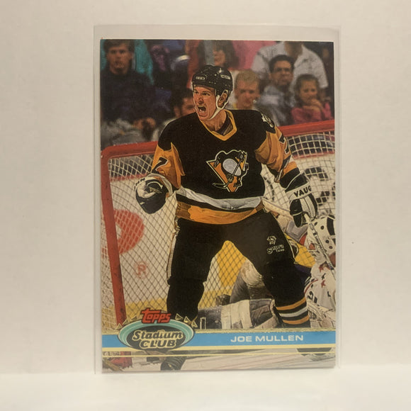 #7 Joe Mullen Pittsburgh Pengiuns 1991-92 Topps Stadium Club Hockey Card JT