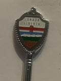 Lacombe Alberta Crest Emblem Canada Souvenir Spoon