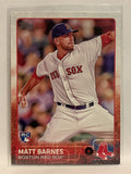 #335 Matt Barnes Rookie Boston Red Sox 2015 Topps Series One Baseball Card