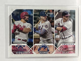#178 Schwarber Alonso Riley Home Runs Leaders 2023 Topps Series One Baseball Card