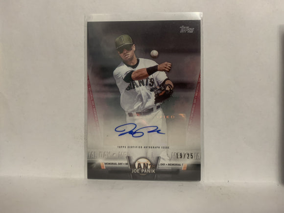 SA-JPN Joe Panik 19/25 Autograph San Francisco Giants 2018 Topps Series 1 Baseball Card NS
