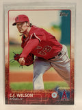#326 C.J. Wilson Los Angeles Angels 2015 Topps Series One Baseball Card