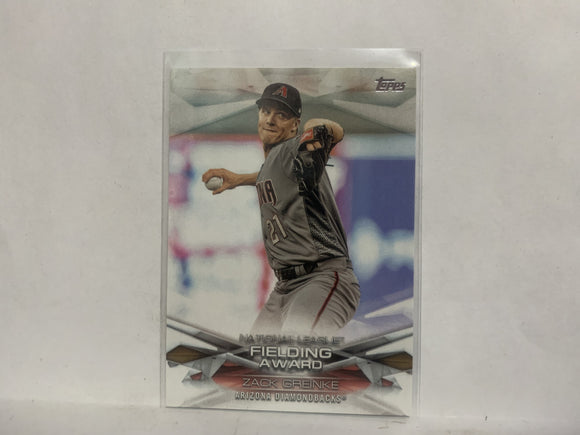 MLBA-31 Zack Greinke NL Fielding Award Arizona Diamondbacks 2018 Topps Series 1 Baseball Card NS