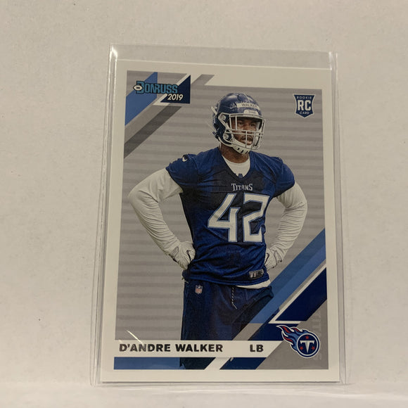 #291 D'Andre Walker Tennessee Titans Rookie 2019 Donruss  Football Card AQ