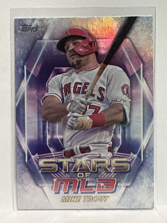 #SMLB-2 Mike Trout Stars of MLB Los Angeles Angels 2023 Topps Series One Baseball Card