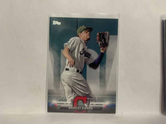 TS-57 Bradley Zimmer Cleveland Indians 2018 Topps Series 1 Baseball Card NS