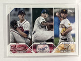 #284 Wright Urias Darvish Wins Leader 2023 Topps Series One Baseball Card