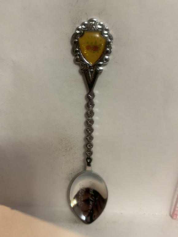 Red Deer Alberta Wild Rose Souvenir Spoon