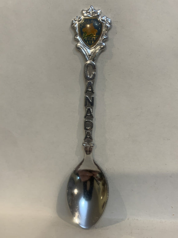 Prince Alberta Tiger Lily Flower Canada Souvenir Spoon