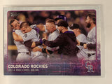 #168 Team Card Colorado Rockies 2015 Topps Series One Baseball Card