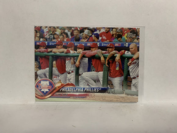 #339 Team Card Philadelphia Phillies 2018 Topps Series 1 Baseball Card NS