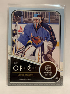 #398 Chris Mason Winnipeg Jets 2011-12 O-PEE-CHEE Hockey Card  NHL