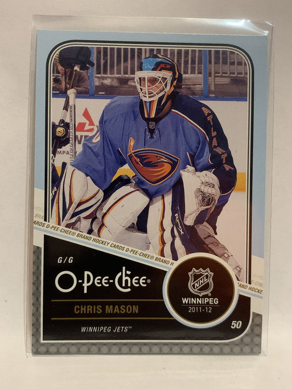 #398 Chris Mason Winnipeg Jets 2011-12 O-PEE-CHEE Hockey Card  NHL