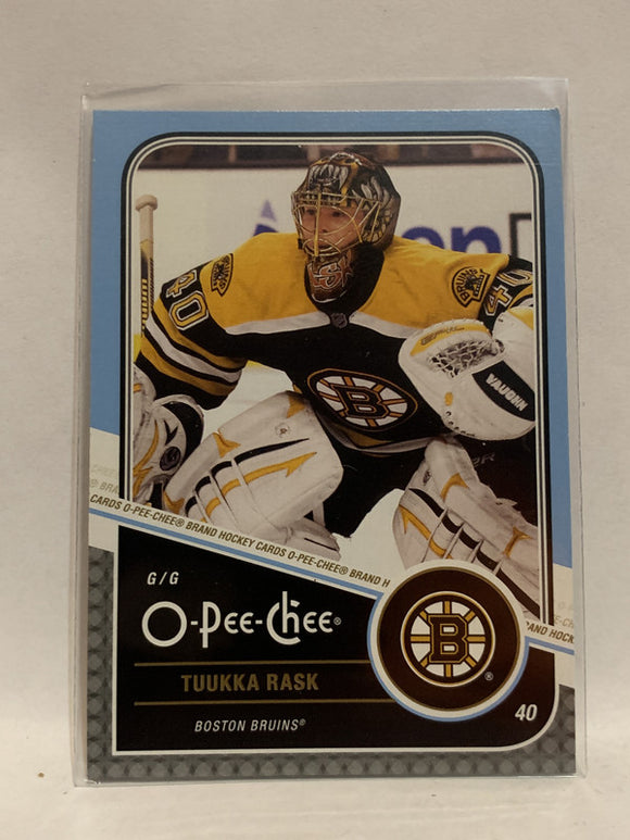 #375 Tuukka Rask Boston Bruins 2011-12 O-PEE-CHEE Hockey Card  NHL