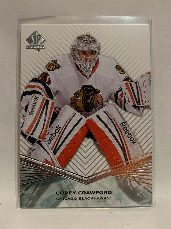 #145 Corey Crawford Chicago Blackhawks 2011-12 SP Authentic Hockey Card  NHL