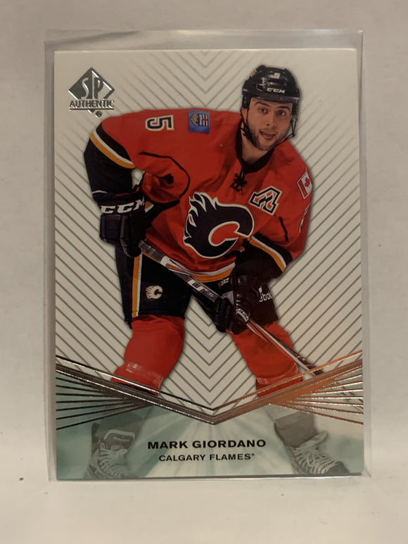 #128 Mark Giordano Calgary Flames 2011-12 SP Authentic Hockey Card  NHL