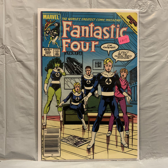 #285 Fantastic Four  Marvel Comics BQ 9253