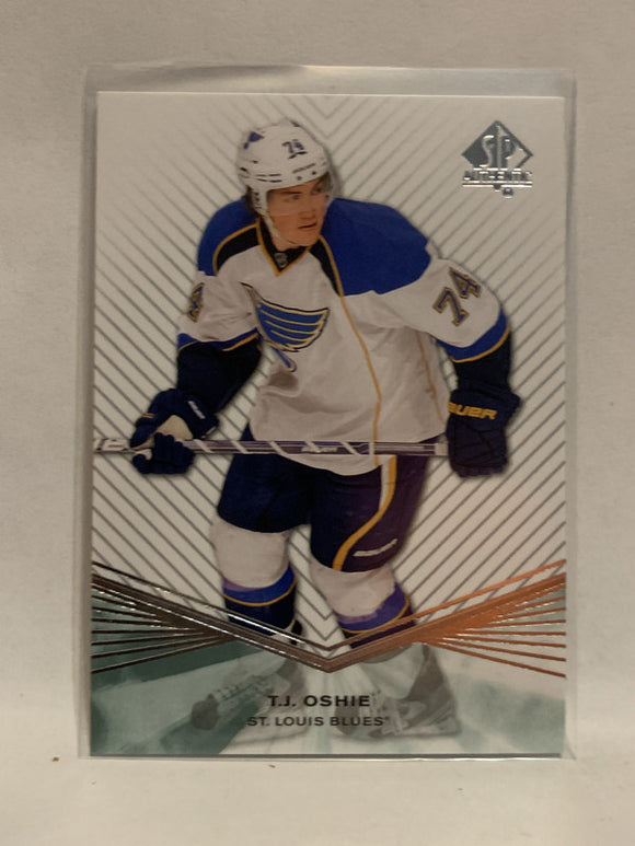 #83 T.J. Oshie St Louis Blues 2011-12 SP Authentic Hockey Card  NHL