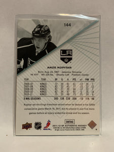 #144 Anze Kopitar LA Kings 2011-12 SP Authentic Hockey Card  NHL