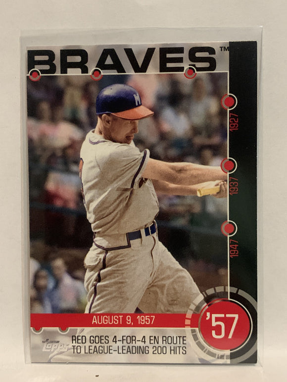 #3B Red Goes 4 for 4 En Route to League Atlanta Braves 2015 Topps Series One Baseball Card