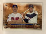 #I-6 Joe Mauer Rod Carew Minnesota Twins 2015 Topps Series One Baseball Card