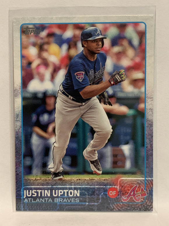 #69 Justin Upton Atlanta Braves 2015 Topps Series One Baseball Card