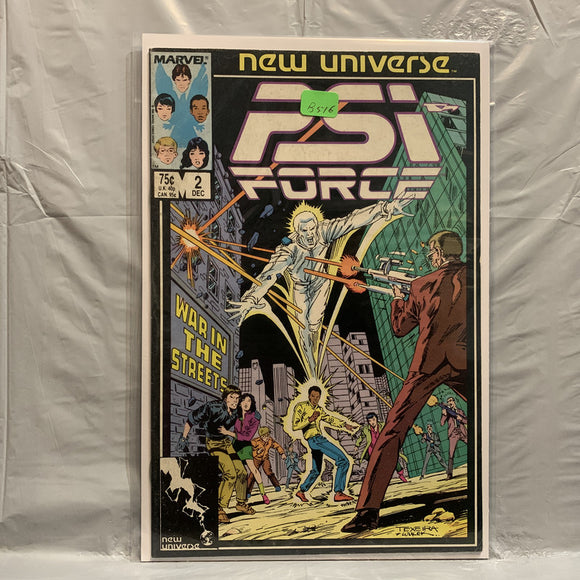 #2 PSI Force War in the Streets New Universe Marvel Comics BR 9302