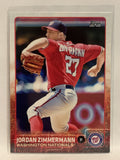 #38 Jordan Zimmermann Washington Nationals 2015 Topps Series One Baseball Card