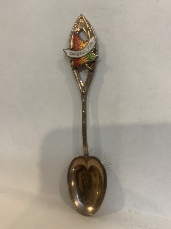 Camrose Alta Canada Maple Leaf Alberta Souvenir Spoon