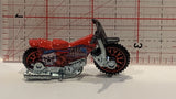 Red Tred Shredder Motorcycle Hot Wheels Toy Diecast Car