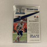 #CH-16 Devin McCourty New England Patriots  2019 Donruss Football Card AU