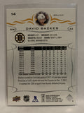 #14 David Backes Boston Bruins 2018-19 Upper Deck Series One Hockey Card
