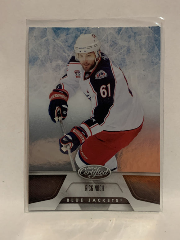 #139 Rick Nash   Columbus Blue Jackets 2011-12 Certified Hockey Card  NHL
