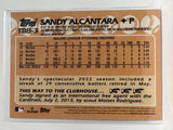 #T88-3 Sandy Alcantara Miami Marlins 2023 Topps Series One Baseball Card