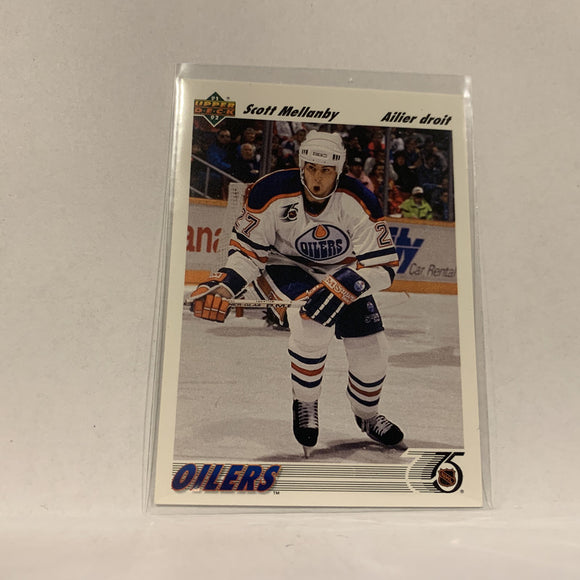 #542 Scott Mellanby Edmonton Oilers  1991-92 Upper Deck  Hockey Card AU