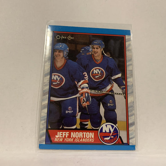 #120 Jeff Norton New York Islanders  1989-90 O-Pee-Chee Hockey Card AU