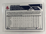 #92 Triston Casas Rookie Boston Red Sox 2023 Topps Series One Baseball Card