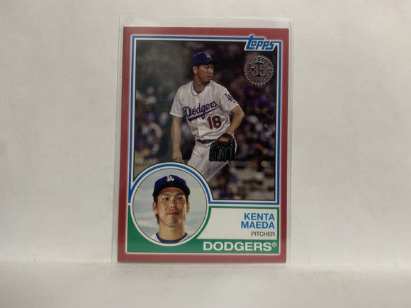 83-63 Kenta Maeda 02/10 Red Los Angeles Dodgers 2018 Topps Series 1 Baseball Card NX