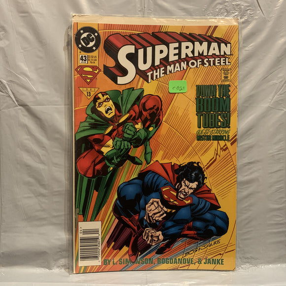 #43 Superman The Man of Steel Down the Boom Tubes DC Comics BT 9432