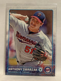 #128 Anthony Swarzak Minnesota Twins 2015 Topps Series One Baseball Card
