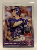 #125 Troy Tulowitzki Colorado Rockies 2015 Topps Series One Baseball Card