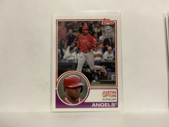 83-55 Justin Upton Los Angeles Angels 2018 Topps Series 1 Baseball Card NY
