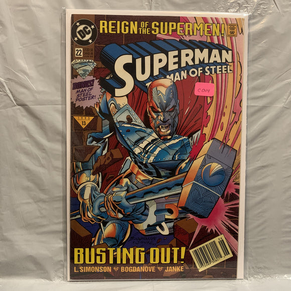 #22 Superman The Man of Steel Busting Out Reign of the Supermen DC Comics BT 9441